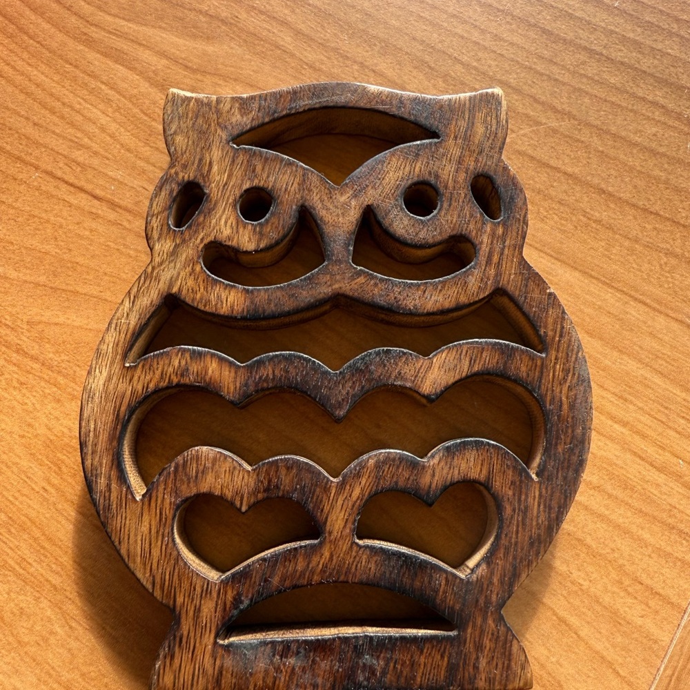 Wooden Owl Trivet